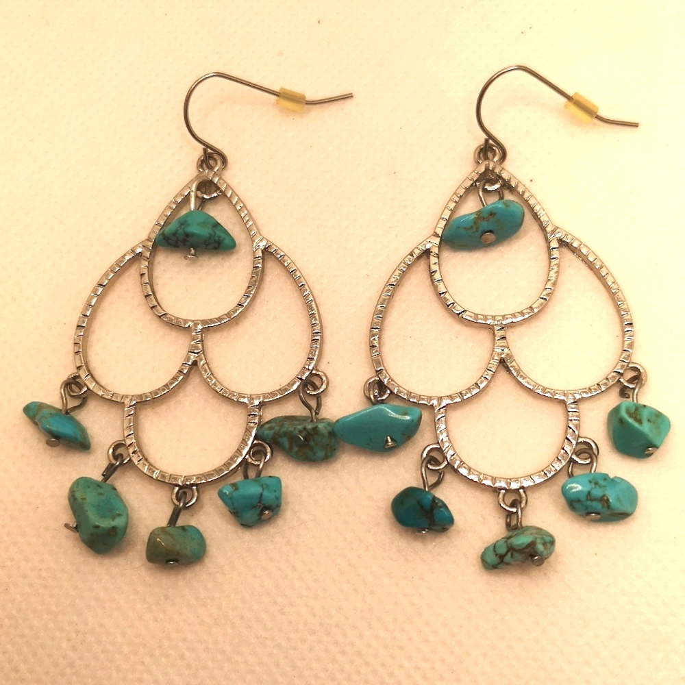 Turquoise chandelier earrings